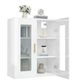 Armoire murale suspendue Blanc brillant 69,5x34x90 cm