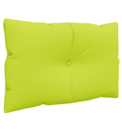 Coussins de palette 3 pcs vert vif tissu