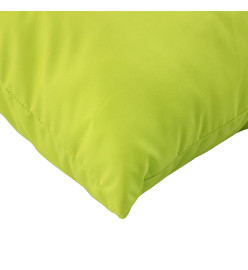 Coussins de palette 3 pcs vert vif tissu