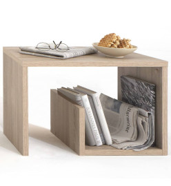 FMD Table basse 2-en-1 59 x 36 x 38 cm Chêne