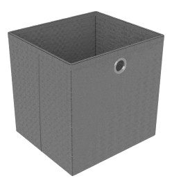 Étagère à 9 cubes avec boîtes Gris 103x30x107,5 cm Tissu