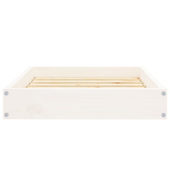 Lit pour chien Blanc 61,5x49x9 cm Bois de pin solide