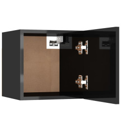 Meubles TV muraux 4 pcs Noir brillant 30,5x30x30 cm