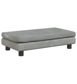 Lit pour chien avec extension gris clair 100x50x30 cm velours