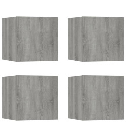 Meubles TV muraux 4 pcs Sonoma gris 30,5x30x30 cm