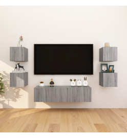 Meubles TV muraux 4 pcs Sonoma gris 30,5x30x30 cm