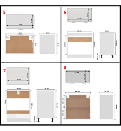 Ensemble de meubles de cuisine 8 pcs Blanc brillant Aggloméré