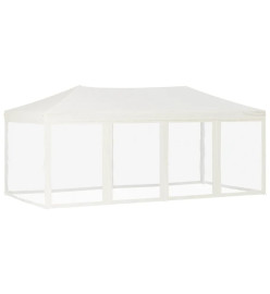 Tente de réception pliable avec parois Crème 3x6 m