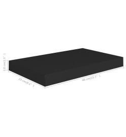 Étagères murales flottantes 4 pcs Noir 40x23x3,8 cm MDF