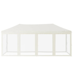 Tente de réception pliable avec parois Crème 3x6 m