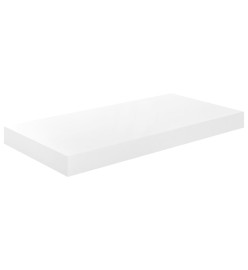 Étagère murale flottante 2 pcs Blanc brillant 50x23x3,8 cm MDF