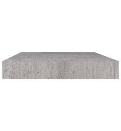 Étagères murales flottantes 2 pcs Gris béton 40x23x3,8 cm MDF