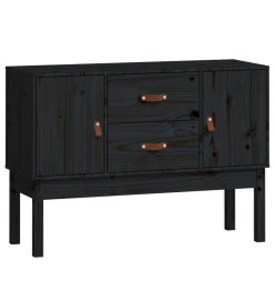 Buffet Noir 110x40x78 cm Bois massif de pin