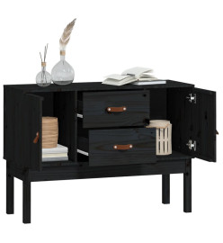 Buffet Noir 110x40x78 cm Bois massif de pin