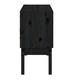 Buffet Noir 110x40x78 cm Bois massif de pin