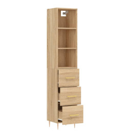 Buffet haut Chêne sonoma 34,5x34x180 cm Bois d'ingénierie