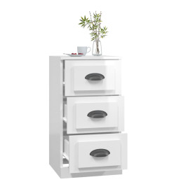 Buffet blanc brillant 36x35,5x67,5 cm bois d'ingénierie