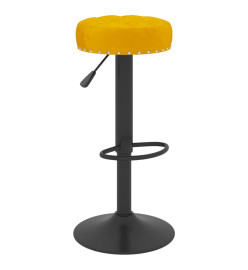 Tabourets de bar 2 pcs Jaune moutarde Velours