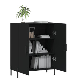 Buffet noir 69,5x34x90 cm bois d'ingénierie