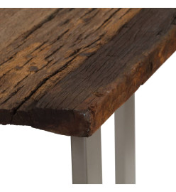 Table console Bois de récupération et acier 120x35x76 cm