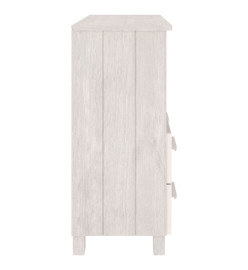 Buffet HAMAR Blanc 85x35x80 cm Bois massif de pin