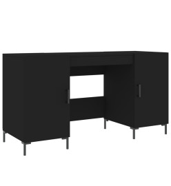 Bureau noir 140x50x75 cm bois d'ingénierie