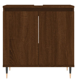 Armoire de bain chêne marron 58x33x60 cm bois d'ingénierie