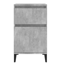 Tables de chevet 2 pcs gris béton 40x35x70 cm