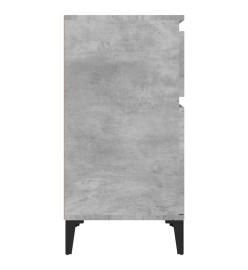 Tables de chevet 2 pcs gris béton 40x35x70 cm