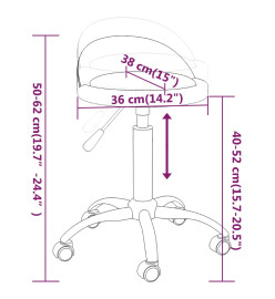 Chaises pivotantes à manger lot de 2 Rose Velours