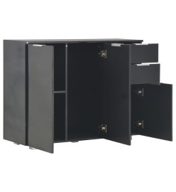 Buffet Noir brillant 107x35x80,5 cm