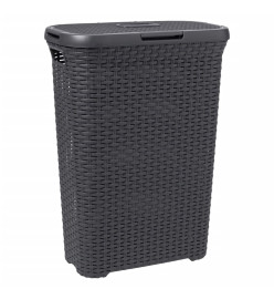 Curver Ensemble de panier à linge et couvercle Style 2x40 L anthracite