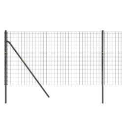 Clôture en treillis métallique anthracite 1,1x25 m