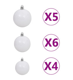 Sapin de Noël artificiel LED et flocons de neige 150 cm PVC PE