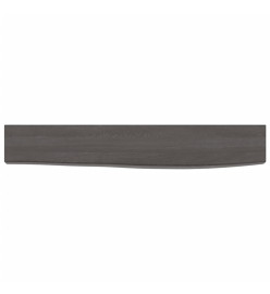 Étagère murale gris foncé 60x10x4 cm bois chêne massif traité