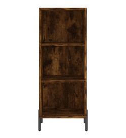 Buffet haut Chêne fumé 34,5x32,5x180 cm Bois d'ingénierie