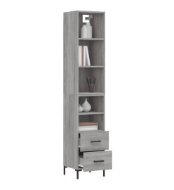 Buffet haut Sonoma gris 34,5x34x180 cm Bois d'ingénierie