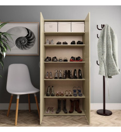 Armoire à chaussures Chêne sonoma 80x35,5x180 cm Aggloméré