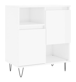 Buffets 2 pcs blanc brillant bois d'ingénierie