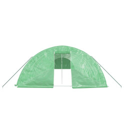 Serre avec cadre en acier vert 90 m² 18x5x2,3 m