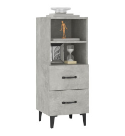 Buffet Gris béton 34,5x34x90 cm Bois d'ingénierie