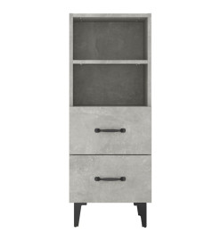 Buffet Gris béton 34,5x34x90 cm Bois d'ingénierie