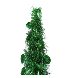 Sapin de Noël artificiel escamotable vert 180 cm PET