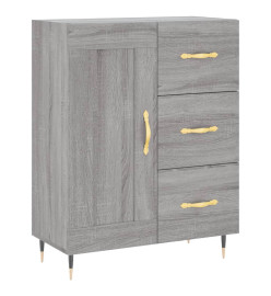 Buffet haut Sonoma gris 69,5x34x180 cm Bois d'ingénierie