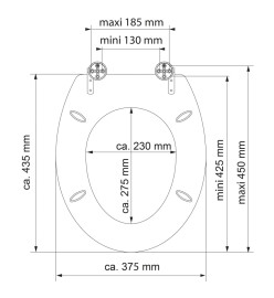 SCHÜTTE Siège de toilette avec fermeture en douceur OASIS MDF