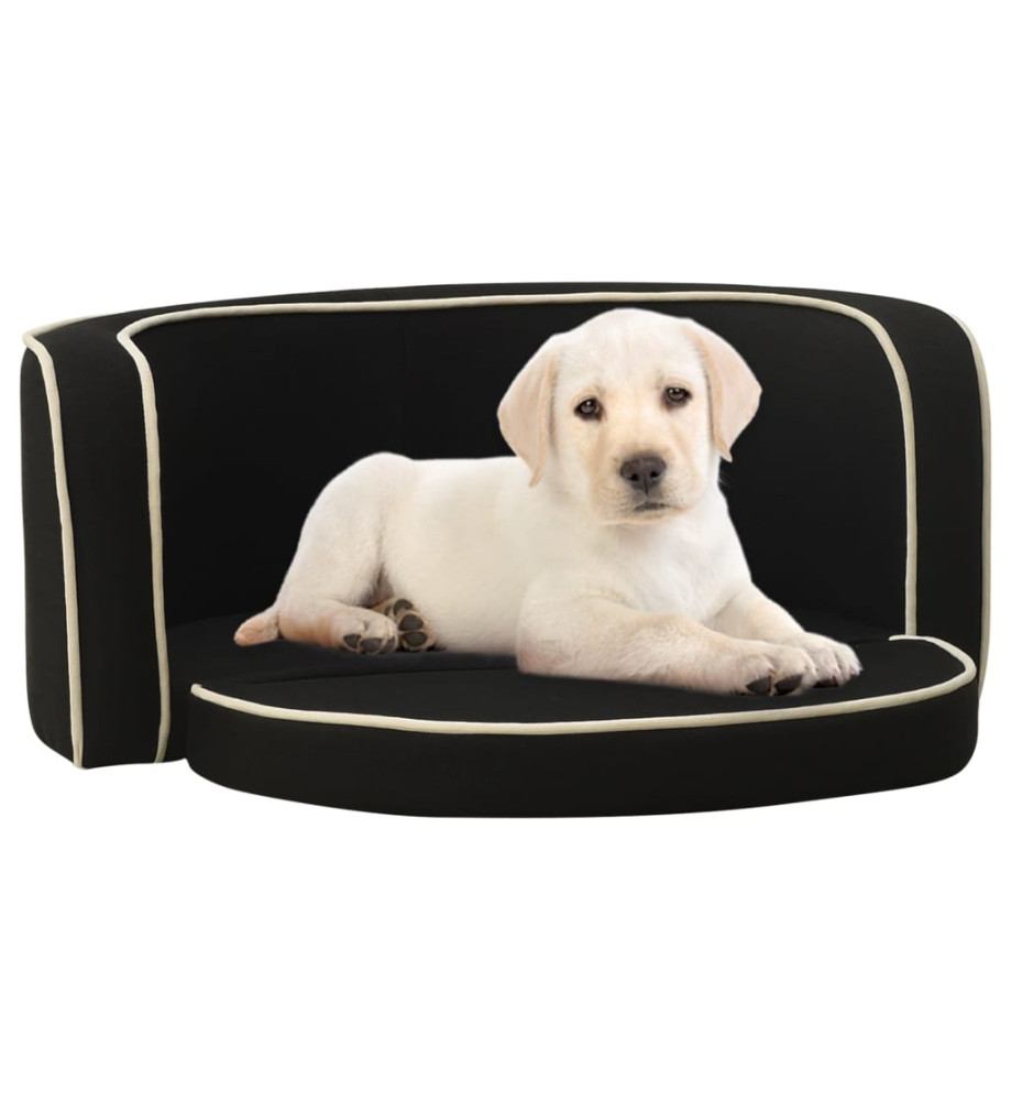 Canapé pliable pour chien Noir 76x71x30 cm Coussin lavable