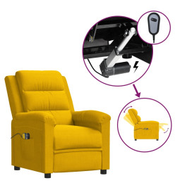 Fauteuil électrique de massage Jaune Velours