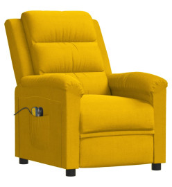 Fauteuil électrique de massage Jaune Velours