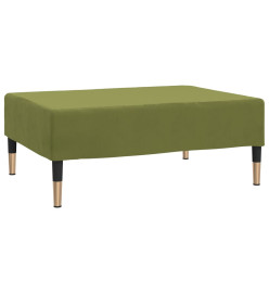 Repose-pied Vert clair 78x56x32 cm Velours