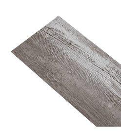 Planches de plancher PVC Non auto-adhésif Marron de bois mat